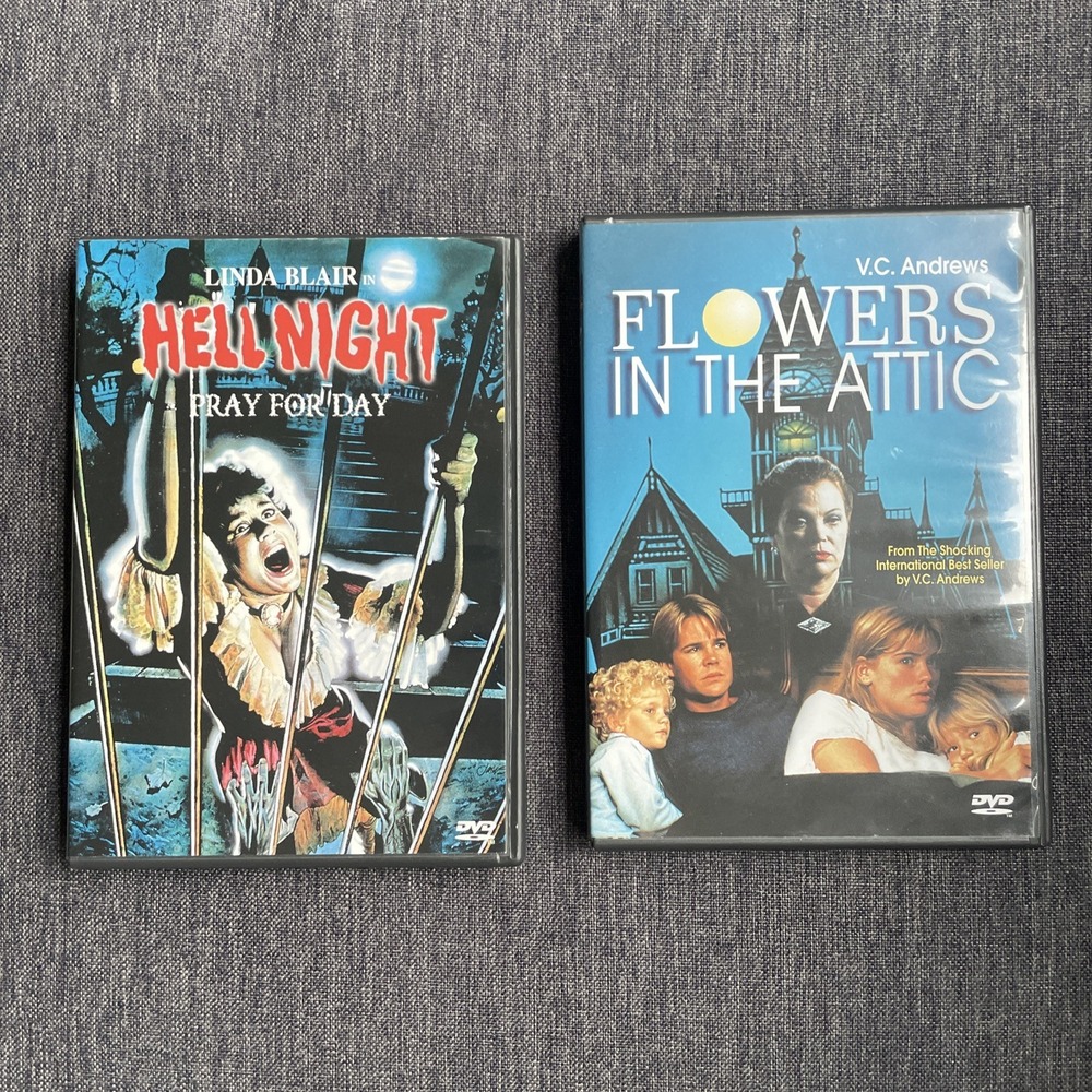Hell Night DVD 1981 Complete With Insert Linda Blair Flowers In The Attic 1987